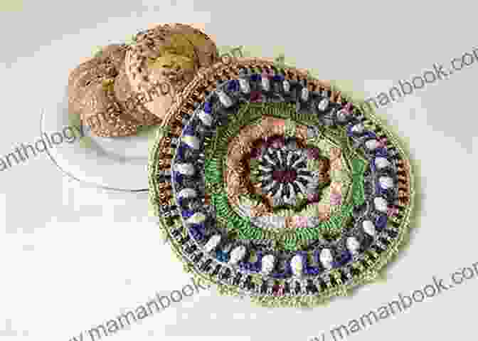A Circular Potholder Featuring A Vibrant Kaleidoscope Inspired Pattern Potholder Crochet Pattern Joosr