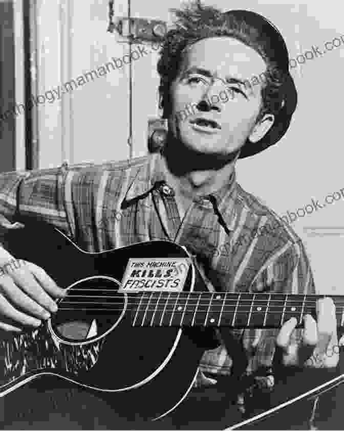 A Photograph Of Woody Guthrie Playing His Guitar And Singing 'Riding In My Car' Riding In My Car Woody Guthrie