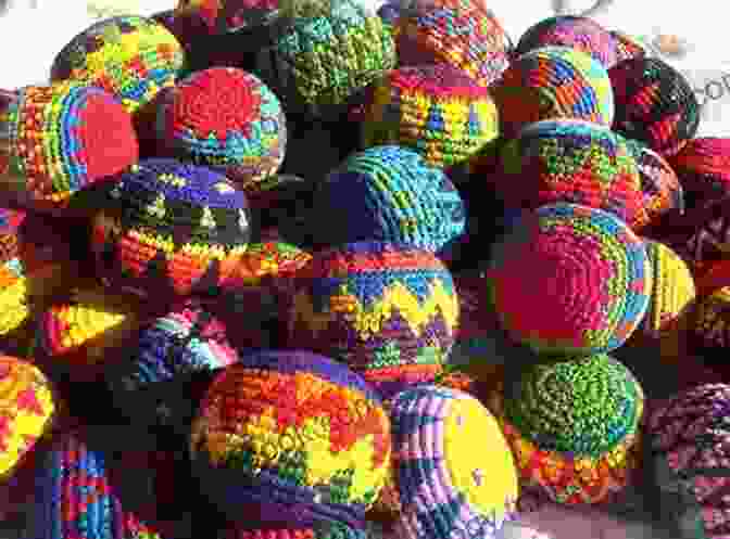 A Vibrant Crocheted Hacky Sack With Intricate Patterns How To Crochet A Hacky Sack