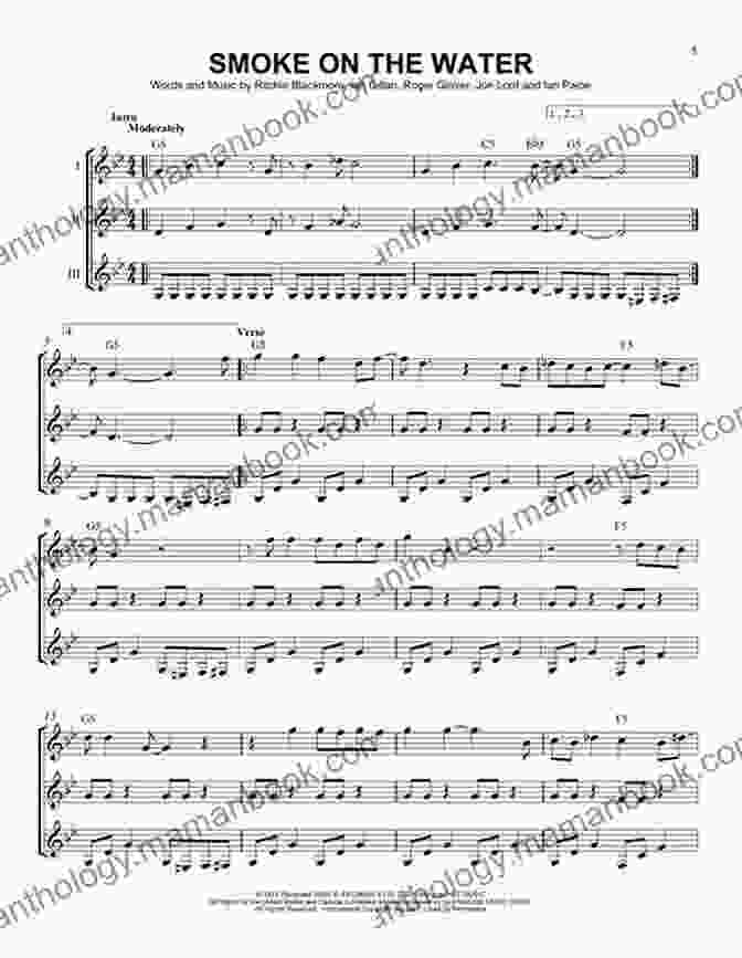 Sheet Music For 'Smoke On The Water' By Deep Purple A Perfect 10 1: 10 Piano Solos In 10 Styles For Elementary To Late Elementary Pianists (Piano)