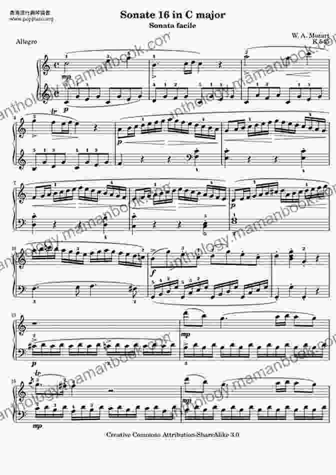 Sheet Music For 'Sonata In C Major, K. 545' By W.A. Mozart A Perfect 10 1: 10 Piano Solos In 10 Styles For Elementary To Late Elementary Pianists (Piano)